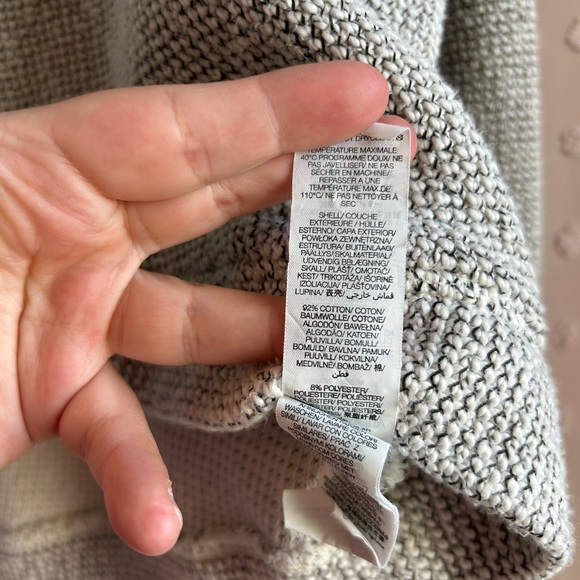 Sweaty Betty Restful Boucle‎ Half Sweatshirt Sz 8 Cream Heather - Picture 6 of 7